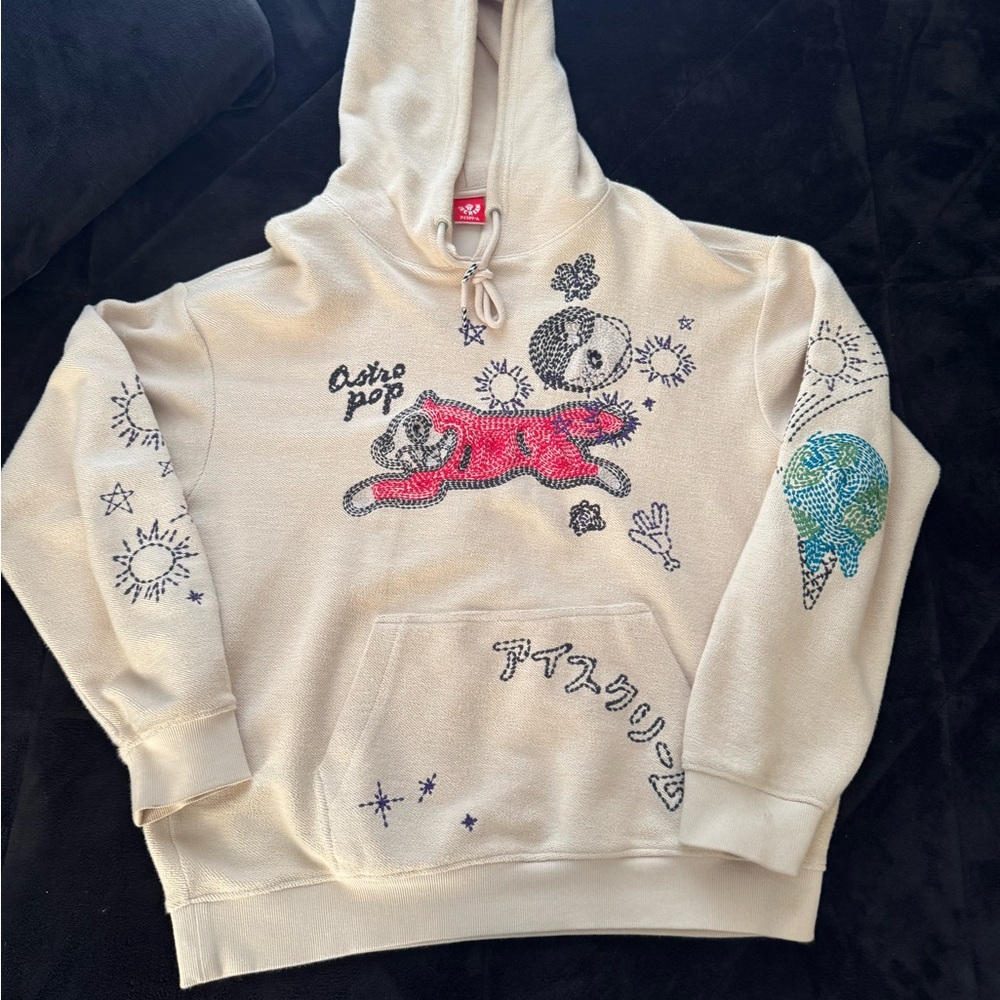 Icecream Beige Textured Hoodie